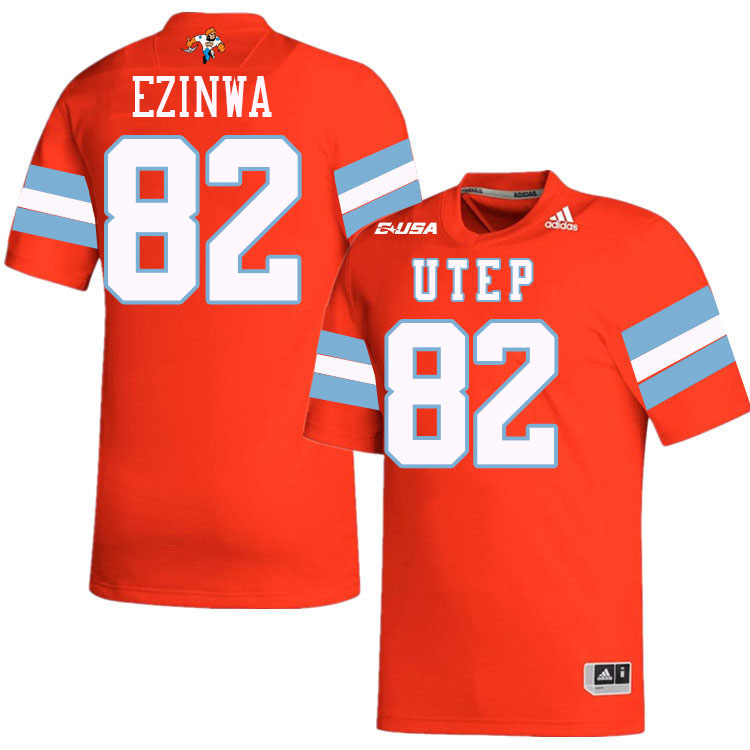 #82 Judah Ezinwa UTEP Jersey,UTEP Miners College Football Jersey,Uniforms-Throwback